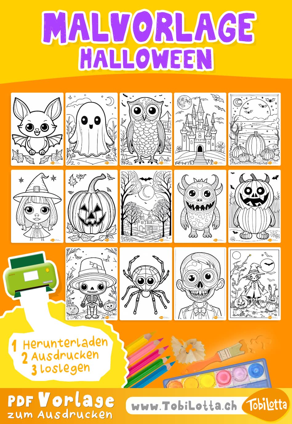 113864 -5- Halloween Motive zum ausmalen malvorlage halloween ausmalbilder kinder halloween fledermaus hexe kürbisse kürbis halloween herbst kinder malvorlagen gratis pdf