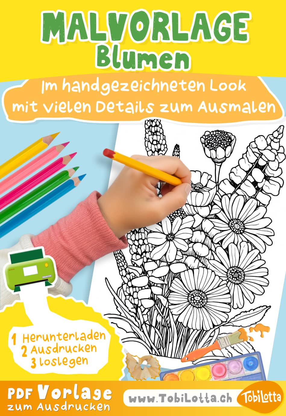 431063 -3- Blumen Ausmalvorlage Malvorlage für Kinder gratis blumen frühling blumen natur insekten schmetterlinge wiese blumen mandala kinder ausmalvorlagen