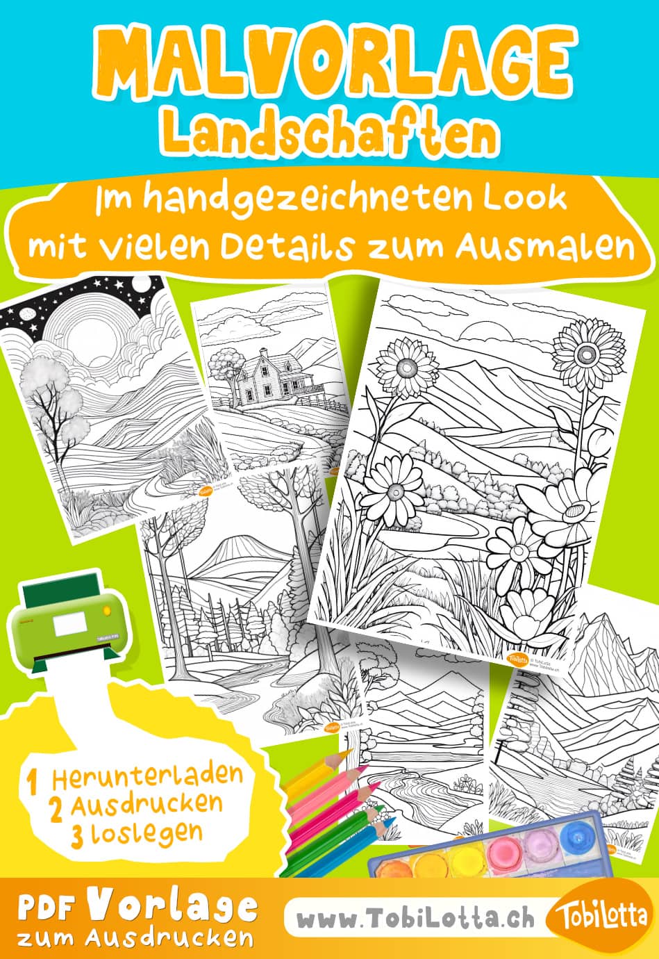 534453 -2- landschaften malvorlagen mandala zentangle malen malvorlagen basteln bastelvorlagen malvorlage pdf kinder gratis natur frühling herbst winter landschaften