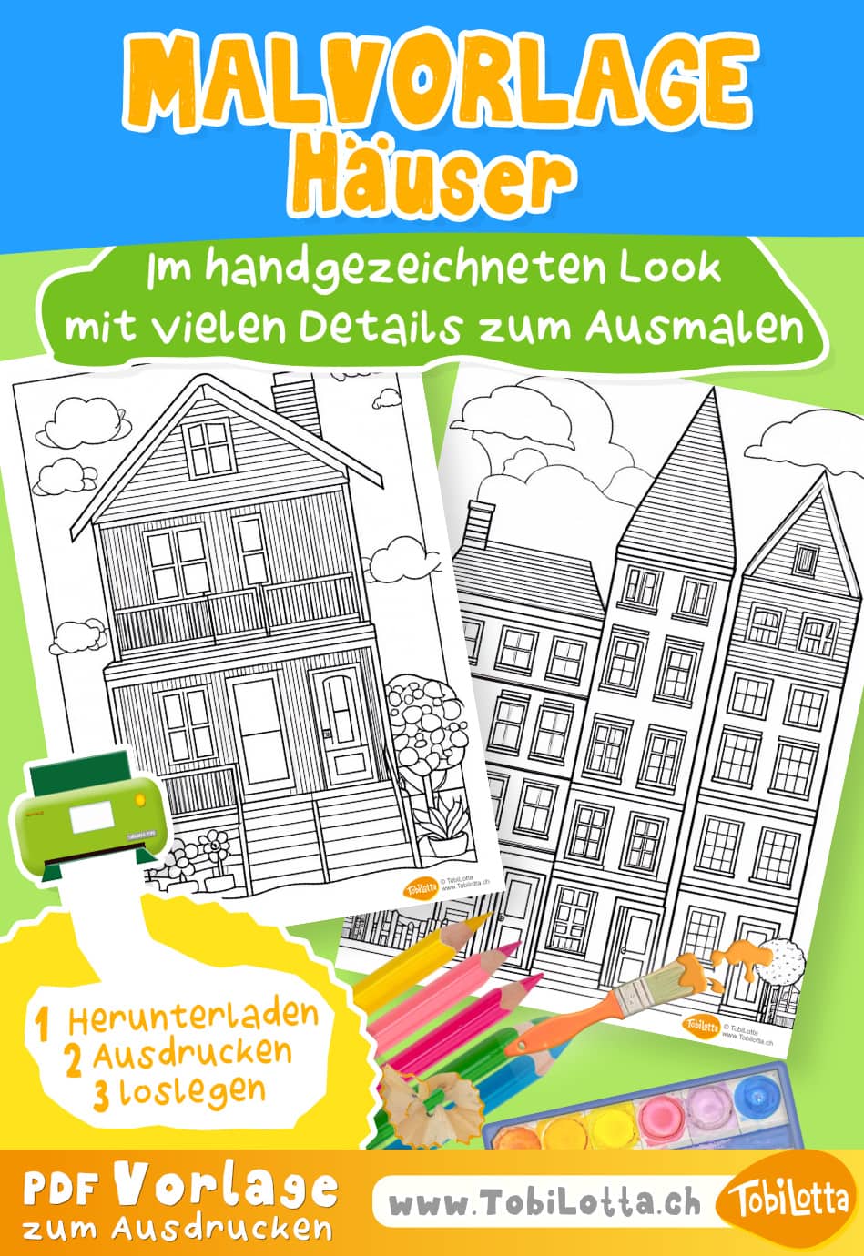 635098 -4- Häuser malenkonstruktionen haus stadt haus wohnung häuser bauernhof malvorlagen für kinder malen zeichnen ausmalhefte für kinder